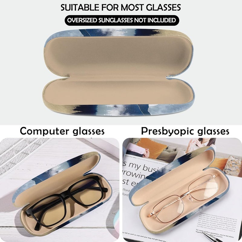 Cabreche Glasses Case Hard Shell Eyeglass Portable Glasses Eyeglasses Holder Box with Cleaning Cloth Women Girls Men Cute - Image 3